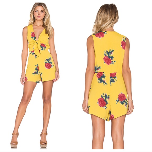 Privacy Please Pants - Privacy Please Rivington Romper In Canary NWOT